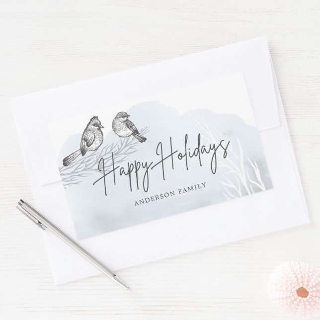 Winter Magic Happy Holidays Sticker (Envelope)