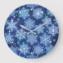 Winter Magic Snowflakes Deep Blue Sky