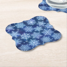 Winter Magic Snowflakes Deep Blue Sky