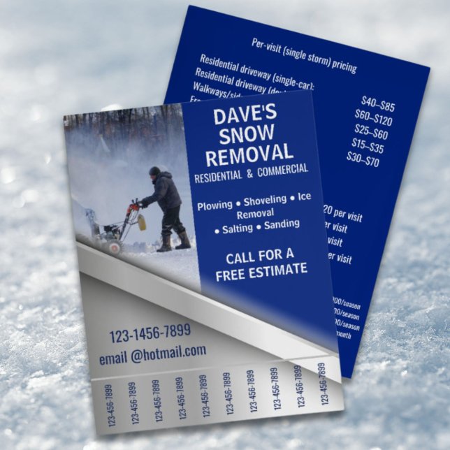 Winter Maintenance Snow Removal Price List Flyer (Winter Maintenance Snow Removal Price List Flyer)
