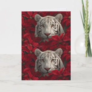 Winter Majesty Among Scarlet Blooms Card