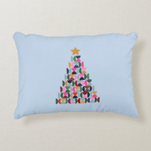 Winter Market 10 Colourful Christmas Tree Accent Pillow