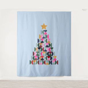 Winter Market 10 Colourful Christmas Tree Tapestry