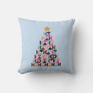 Winter Market 10 Colourful Christmas Tree Throw Pillow