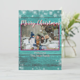 Winter Merry Christmas Photo Card 