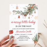 Winter Merry Little Christmas Baby Shower Invitation<br><div class="desc">Welcome your little one with our heartwarming Christmas Baby Shower Invitation Printable. Personalize to share the joy with your loved ones!

BS983</div>