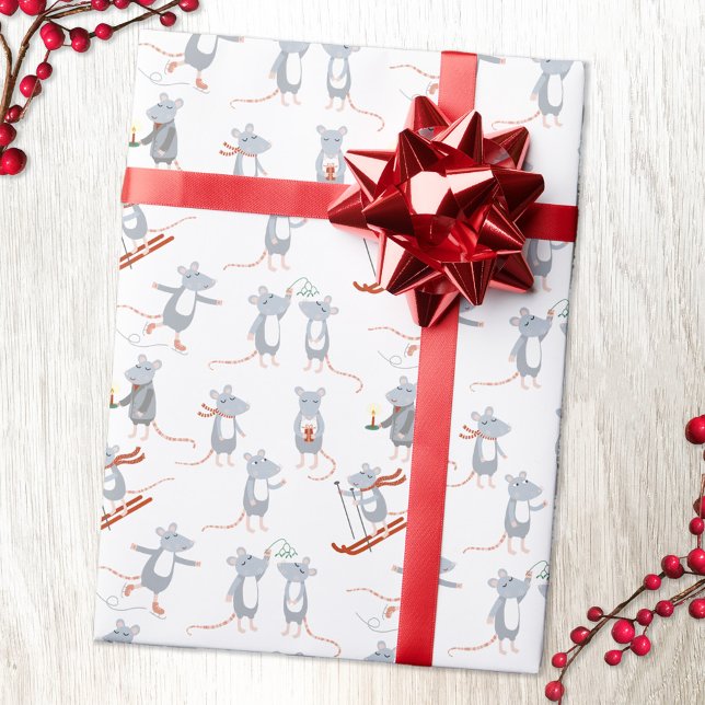 Winter Mice Holiday Wrapping Paper (Creator Uploaded)