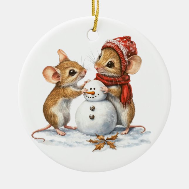 Winter Mice Ornament (Front)