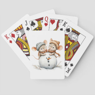 Winter Mice Playing Cards