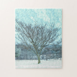 Winter Mimosa Painterly Jigsaw Puzzle