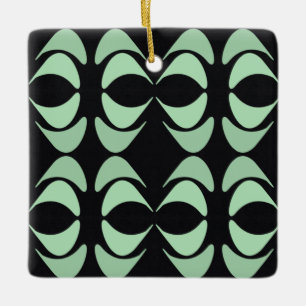 Winter Mint 11 MERRY CHRISTMAS m3galleryStudio Ceramic Ornament