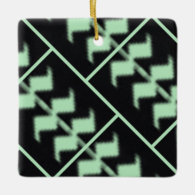 Winter Mint 1 | MERRY CHRISTMAS | m3galleryStudio  Ceramic Ornament (Front)