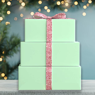 Winter Mint Solid Colour Wrapping Paper Sheet
