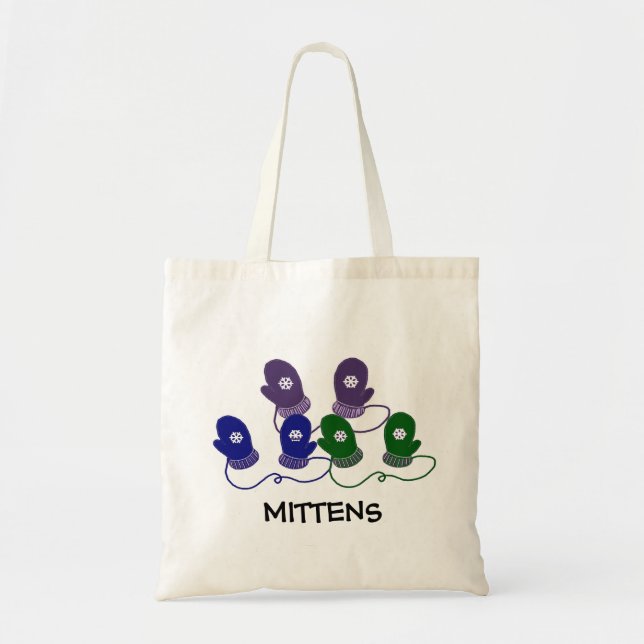 Winter Mittens Tote Bag (Front)