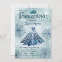 Winter modern Watercolor hand drawn ball dress 