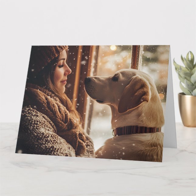 Winter Moments with Labrador Card (Small Plant)