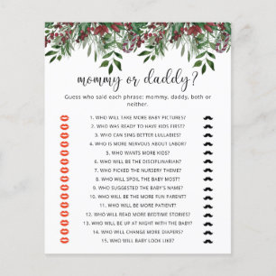 Winter mommy or daddy baby shower game