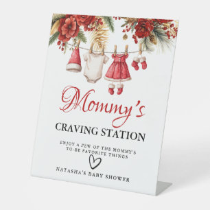 Winter  Mommy’s Craving Station baby Shower sign