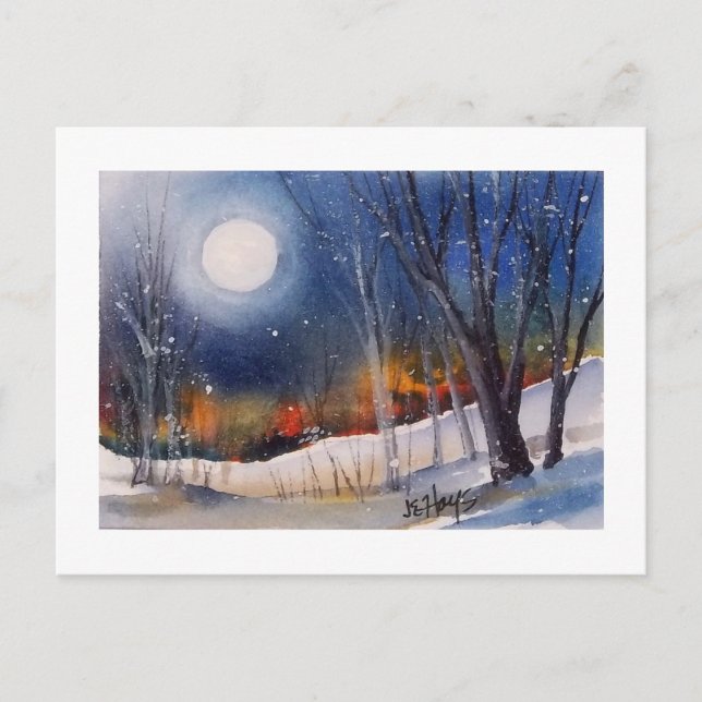 WINTER MOON POSTCARD (Front)