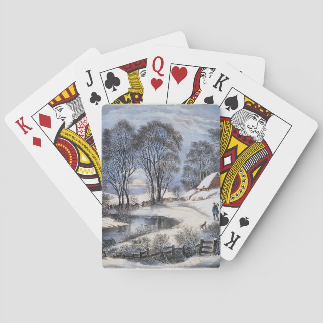 Winter Moonlight Playing Cards (Back)
