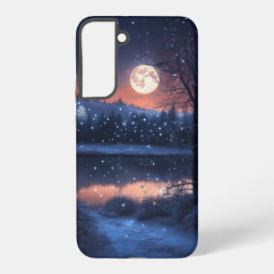 Winter Moonlit Magic Art Design Samsung Galaxy Case