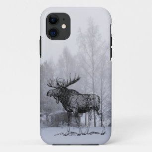 Winter Moose iPhone 11 Case