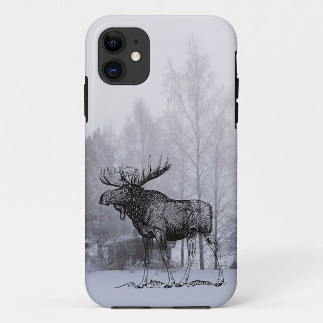 Winter Moose Case-Mate iPhone Case (Back)