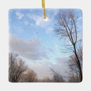 Winter Morning I Ceramic Ornament