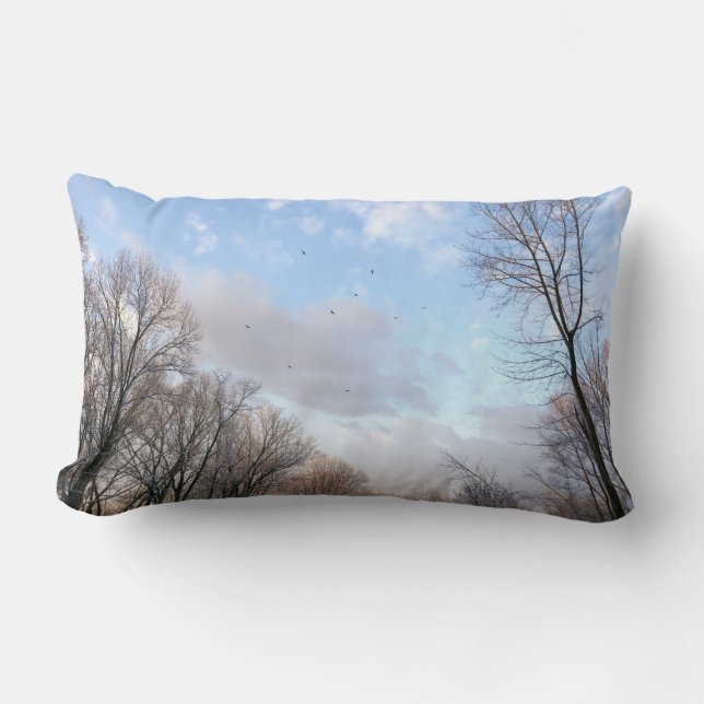 Winter Morning I Lumbar Pillow (Front)