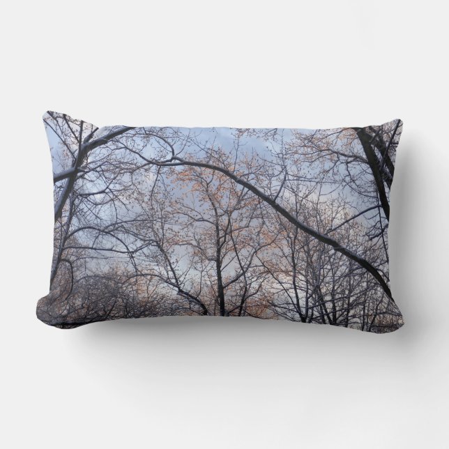 Winter Morning II Nature Landscape Lumbar Pillow (Front)
