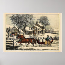 Winter Morning in the Country Currier & Ives