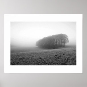 Winter Morning Mist: Cheshire, England  Poster