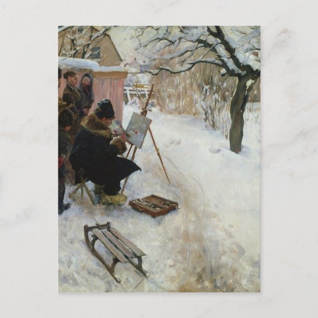 Winter Motif Åsögatan Postcard (Front)