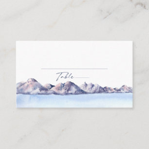 Winter Mountain Flat Wedding Place Card