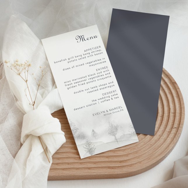 Winter Mountain Forest Wedding Menu (Creator Uploaded)