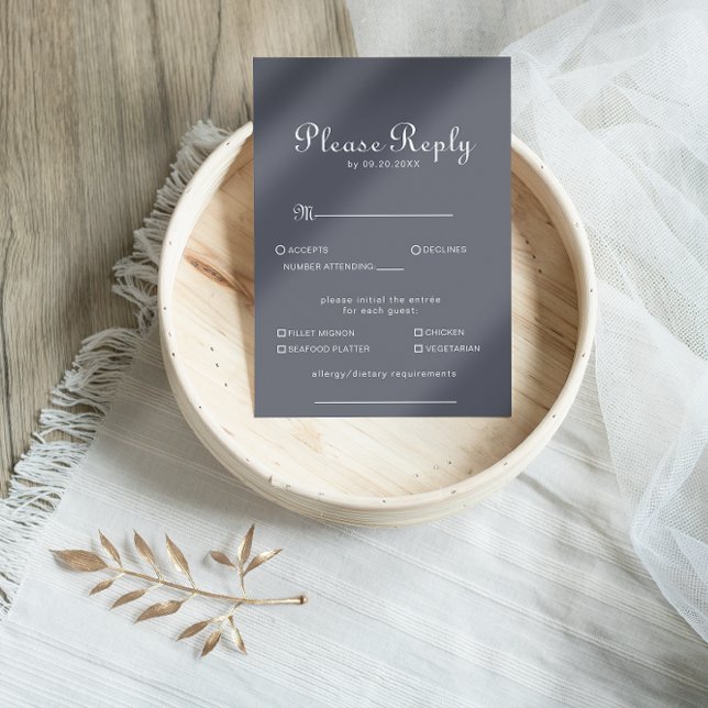 Winter Mountain Forest Wedding Menu Choice Reply (Creator Uploaded)