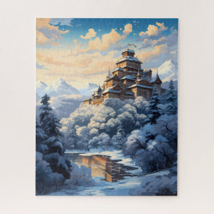 Winter Mountain Fortress Jigsaw Puzzle