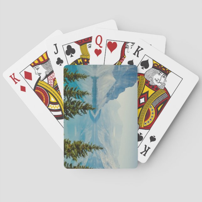 winter mountain lakes playing cards (Back)