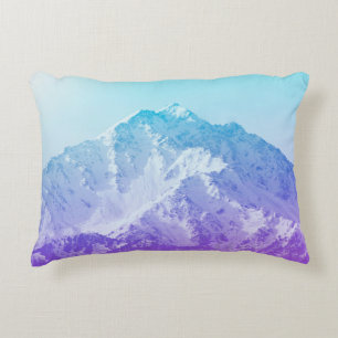 Winter mountain peakmountain,hipster,peak,photo,ba accent pillow