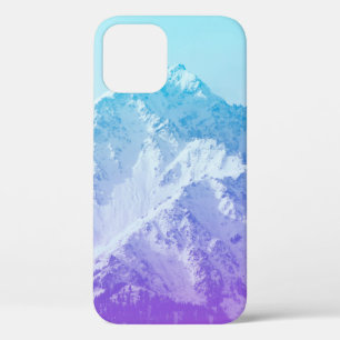 Winter mountain peakmountain,hipster,peak,photo,ba iPhone 12 case