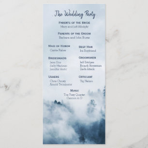 Winter Mountain Pines Wedding Program