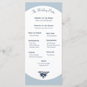 Winter Mountain Pines Wedding Program Light