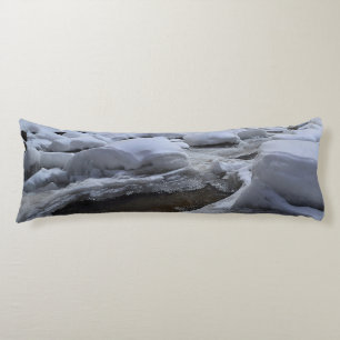 Winter Mountain River – Wild Nature Romania Body Pillow