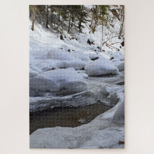 Winter Mountain River – Wild Nature Romania Jigsaw Puzzle
