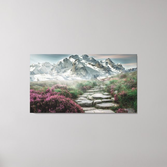 Winter Mountain Scene Canvas Print (Front)
