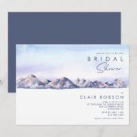 Winter Mountain Sunset Bridal Shower Invitation