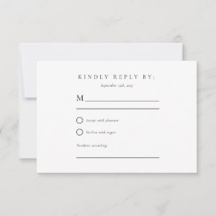 Winter Mountains Pine Tree Wedding RSVP