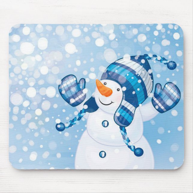 Winter Mouse pad/Snowman Mouse Pad (Front)