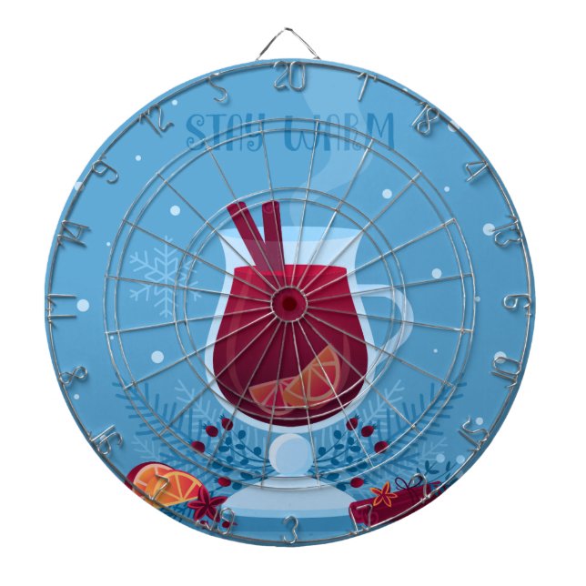 Winter Mulled Wine Dartboard (Front)