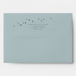 Winter Mystère Return Address Sage Envelope
